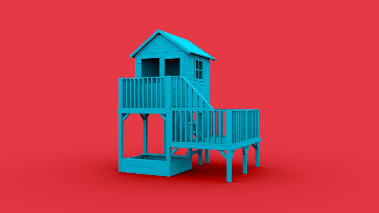 Surinkimas: 4IQ medinis vaikų namelis KORIUKAS