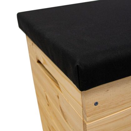 medinė dėžė su paminkštintu dangčiu, 200 l