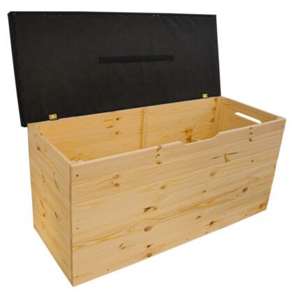 medinė dėžė su paminkštintu dangčiu, 200 l