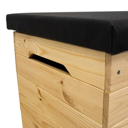 medinė dėžė su paminkštintu dangčiu, 200 l