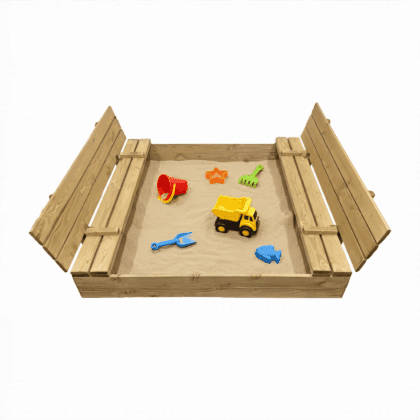 impregnuota smėlio dėžė hatis, 140x140 cm ir 300 kg smėlio