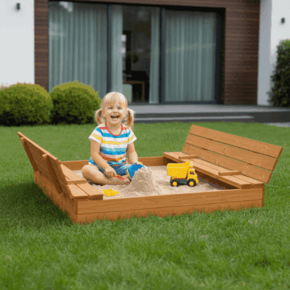 impregnuota smėlio dėžė hatis, 140x140 cm