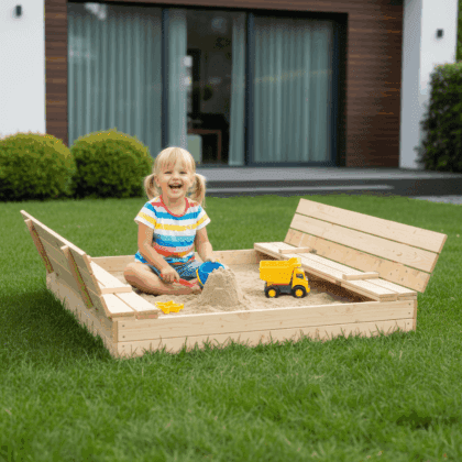 smėlio dėžė hatis, 140x140 cm