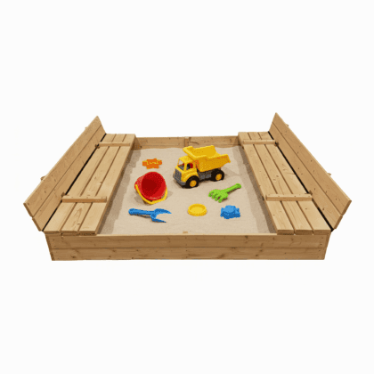 impregnuota smėlio dėžė hatis, 160x160 cm ir 400 kg smėlio