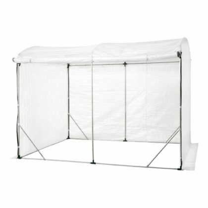 Šoninis šiltnamis, pe, 3 m2, 3x1 m, baltas