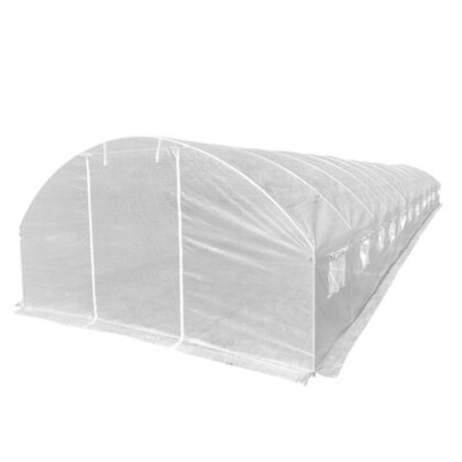 Šiltnamis su armuota plėvele, 48 m2, 4x12 m, baltas