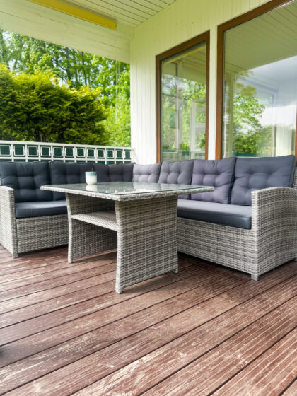 Lauko baldų komplektas HATIS „Bianca”, pilkas - Image 2