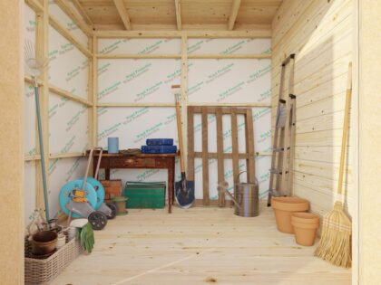 medinis sandėliukas „elnias“ 6,6 m2