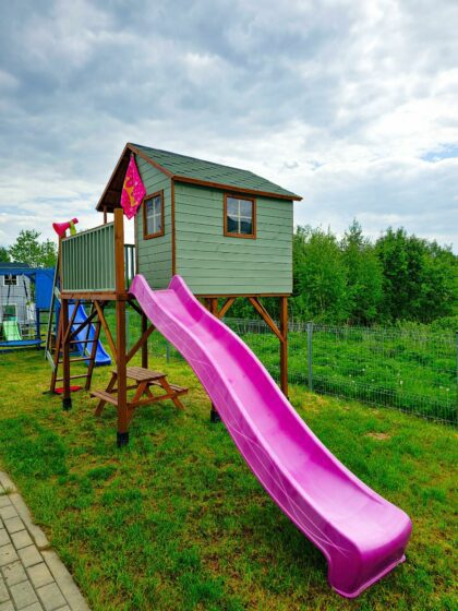 Čiuožykla 290cm, purpurinė