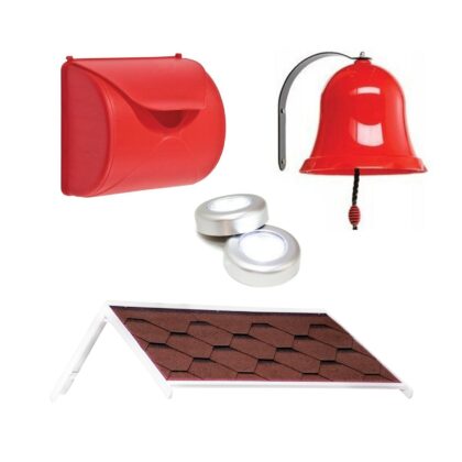Priedų rinkinys žaidimų nameliams MAXI (raudonas)