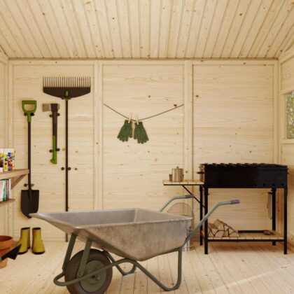 medinis sandėliukas „vilkas“ 7,5 m2