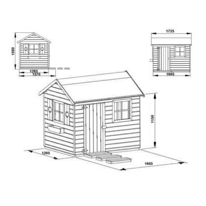 Medinis vaikų žaidimų namelis "Vyturėlis"