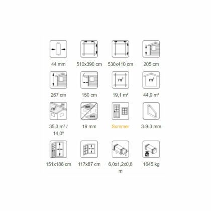 Medinis sodo namelis „Salomėja“ 19,1 m2