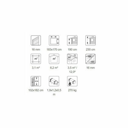 Medinis sandėliukas „Lapė“ 3 m2