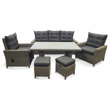 Lauko baldų komplektas "Ramzis", rudos spalvos