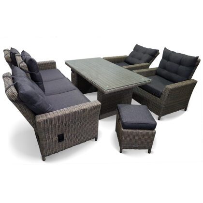 Lauko baldų komplektas "Ramzis", rudos spalvos