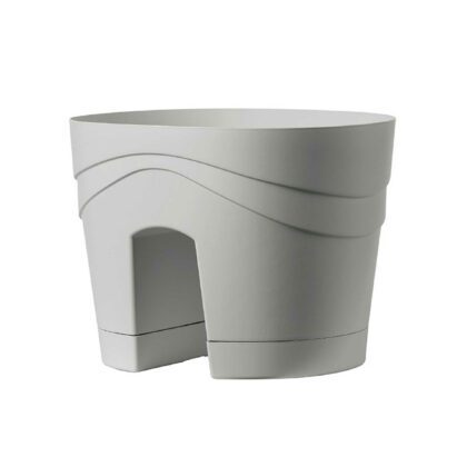 Balkono vazonas, betono spalvos, 30 cm