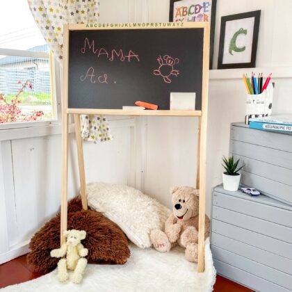 Dvipusė vaikiška mokyklinė lenta “Mokinukas”