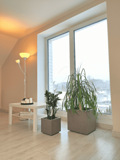 Vazonas "Kvarcas" su vandens rezervuaru, 25 cm