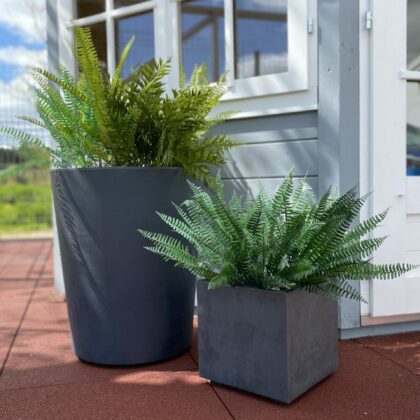 Vazonas "Antracitas" su vandens rezervuaru, 39 cm