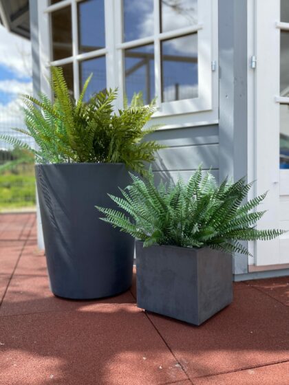 Vazonas "Antracitas" su vandens rezervuaru, 39 cm