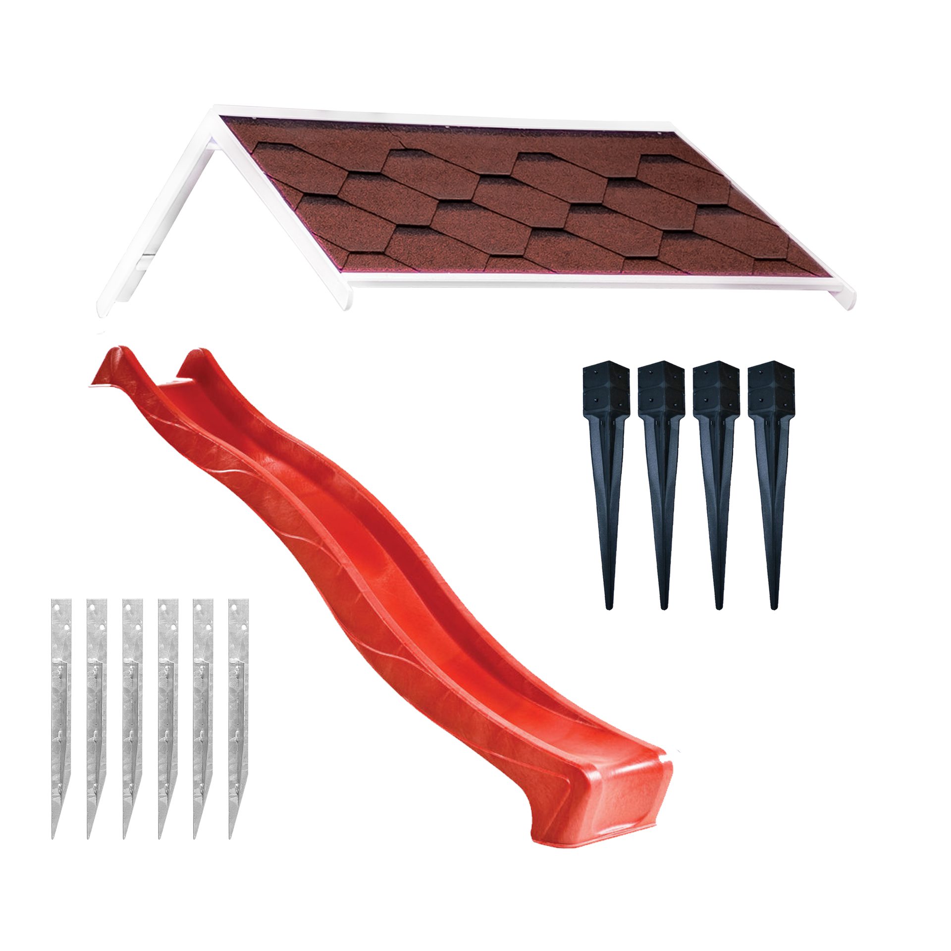 Priedų rinkinys žaidimų nameliui "Koriukas" (raudonas) Priedų rinkinys žaidimų nameliui "Koriukas" (raudonas)