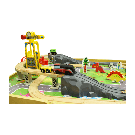 Medinis žaidimų stalas „Dinozaurų miestas“