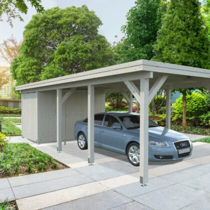 Medinė stoginė automobiliams „Karolis“ 23,1 m2