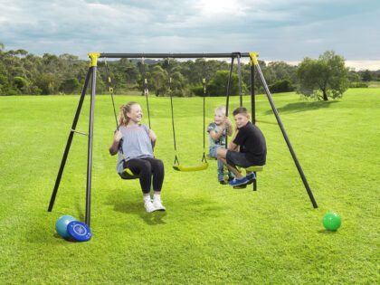 Metalinė žaidimų aikštelė "Lapiukas", žalios spalvos