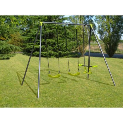 Metalinė žaidimų aikštelė "Lapiukas", žalios spalvos