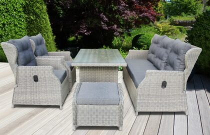 Lauko baldų komplektas „Kleopatra“, rudos spalvos