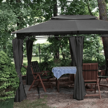 Lauko pavėsinė 3x4 m (su sienomis)