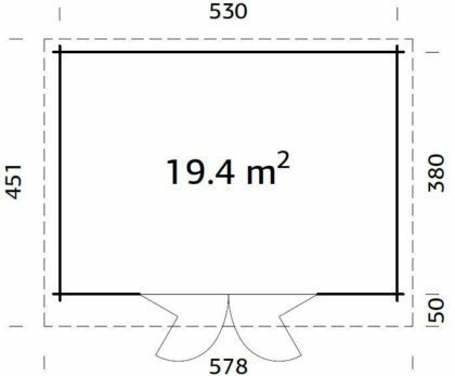 Medinis sodo namelis „Lėja“ 19,4 m2