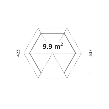 Medinė pavėsinė „Patogumas“ 9,9 m2
