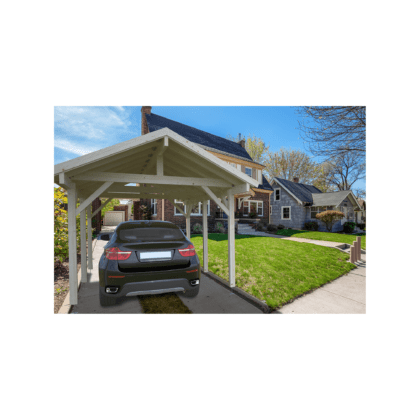 Medinė stoginė automobiliams „Robertas“ 11,7 m2