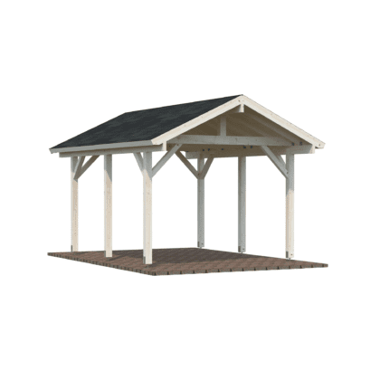 Medinė stoginė automobiliams „Robertas“ 11,7 m2