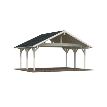 Medinė stoginė automobiliams „Robertas“ 20,6 m2