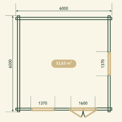 Medinis sodo namas „Nomeda“ 32,6 m2