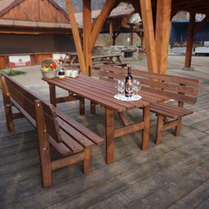 Medinis lauko baldų komplektas "Henris"