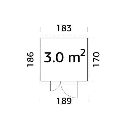 Medinis sandėliukas „Lapė“ 3 m2