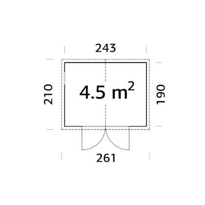 Medinis sandėliukas „Vilkas“ 4,5 m2