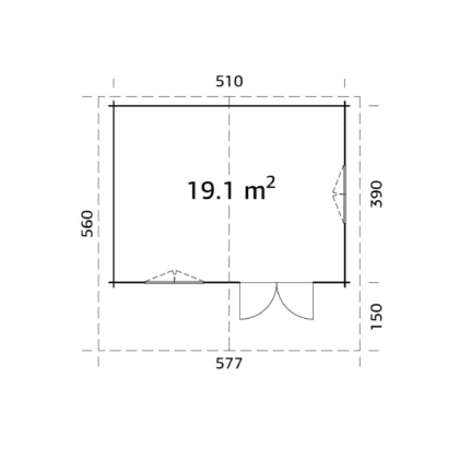 Medinis sodo namelis „Salomėja“ 19,1 m2