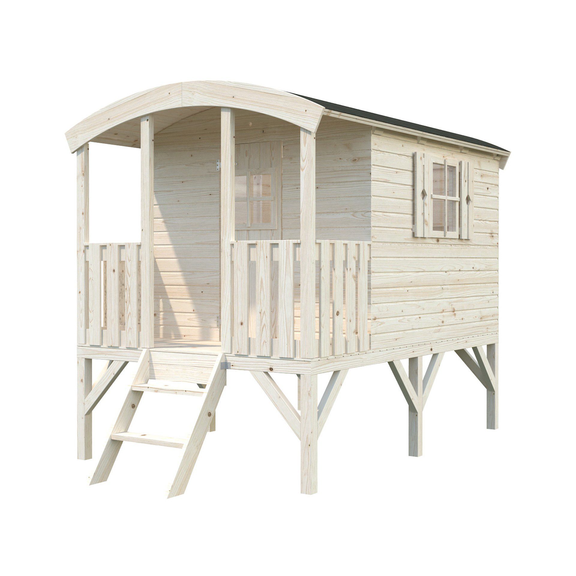 Medinis vaikų žaidimų namelis "Voveraitė" Medinis vaikų žaidimų namelis "Voveraitė"