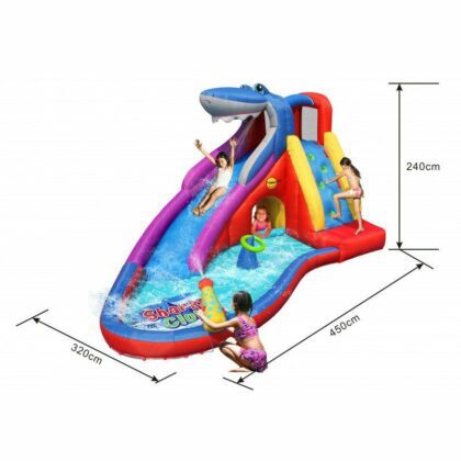 Pripučiamas batutas "Rykliukas" su vandens pramogomis