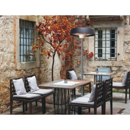 Infraraudonųjų spindulių šildytuvas SATURNAS, juodas, 2000W