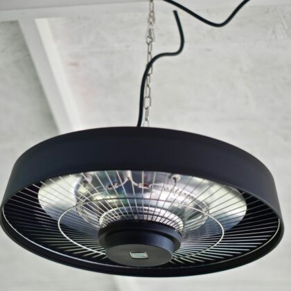 Pakabinamas infraraudonųjų spindulių šildytuvas VENERA su valdymo pultu, juodas, 2000W