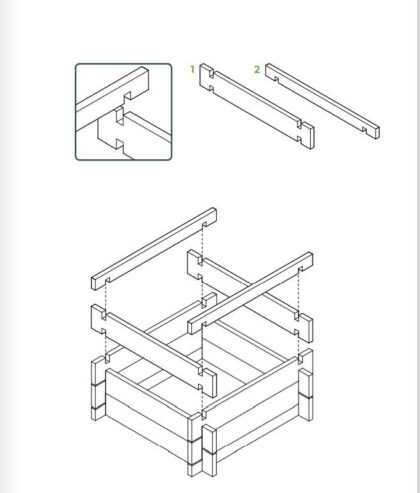 Sumaunama medinė lysvė "Našlaitė" 79 x 39,5 x 29,5 cm