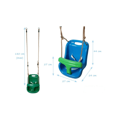 Vaikiškos sūpynės su apsauga (žalios)