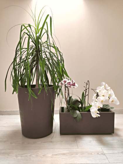 Vazonas "Granitas" su vandens rezervuaru, 53 cm