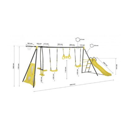 Metalinė žaidimų aikštelė "Geltonas Lemūras"